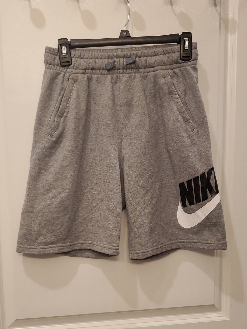 Nike Gray Logo Fleece Athletic Shorts